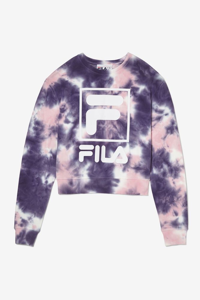 Fila Naisten Collegepaita Ashley Tie Dye Violetit - HAEV-12489